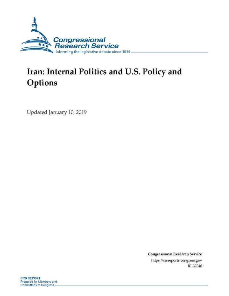 Congressional Research Service Report RL32048 - Iran - Internal Politics and U.S. Policy and Options.pdf