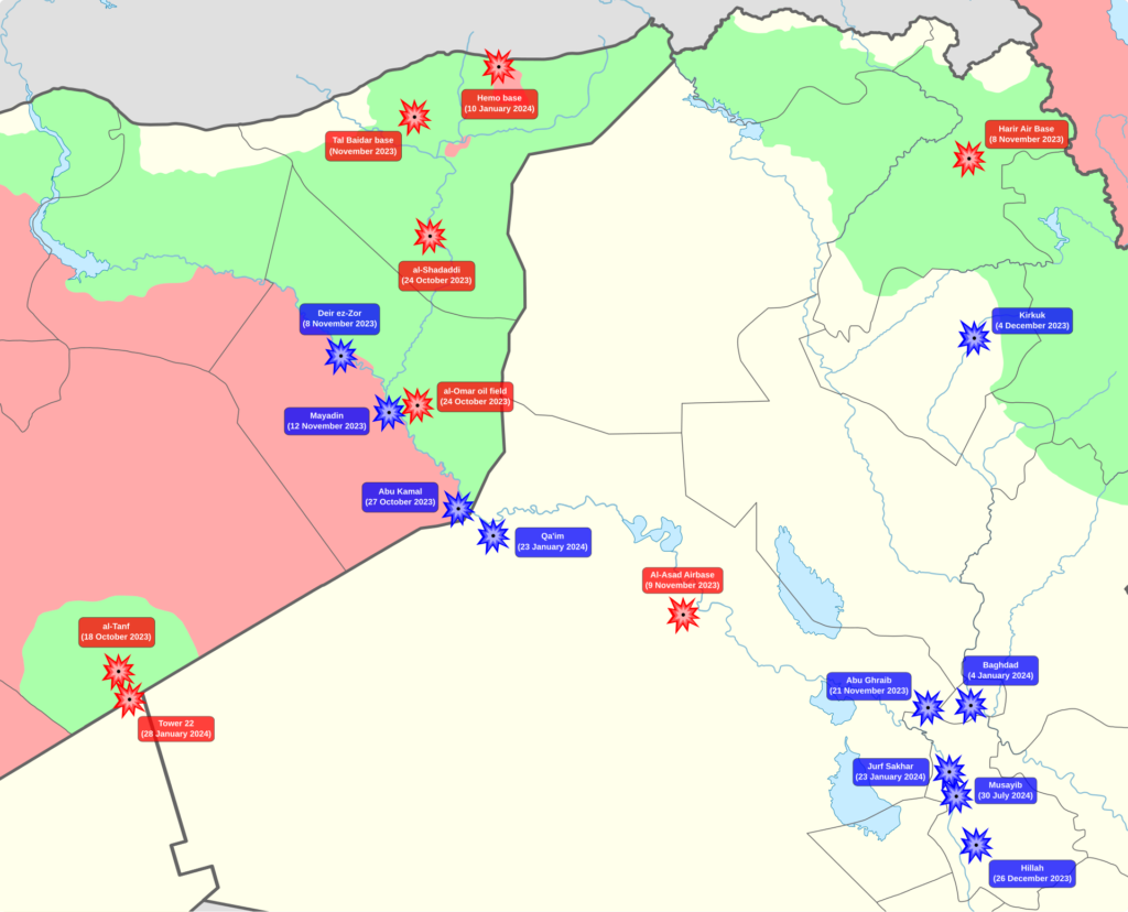 Attacks on U.S. bases in Iraq and Syria (2023–present).svg